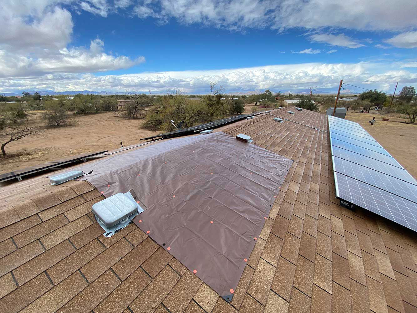 Roof Repair with solar Panel Emergency Service